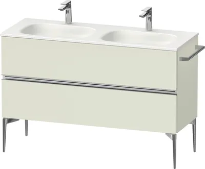 Image de Duravit Sivida Meuble sous-lavabo, 2 tiroirs, poignée profilée chromée, 1280x477x592mm, pour Sivida, SV4654010HH0000