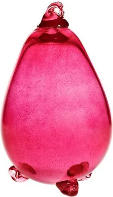 Produktbild von Osterei stehend mit Füßen "Pavel" (15cm), rot