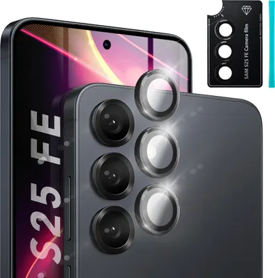 Produktbild von Kameraschutz "Focus.Pro CLX" für Samsung Galaxy S25 FE - 3x Schutz Glas Linse 9H Härte Anti-Reflexion Hüllenfreundlich - Transparent