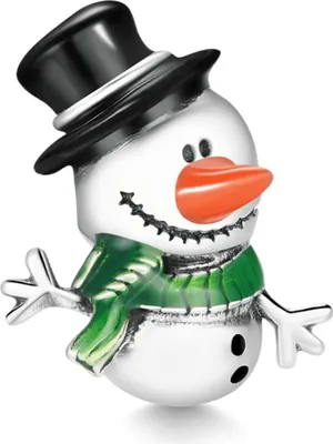 Produktbild von Gnoce Charm Schneemann Silber FVC001