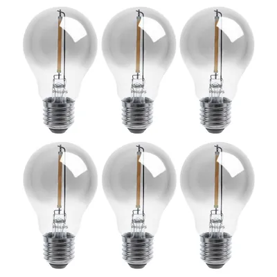 Produktbild von 6 x LED Filament Leuchtmittel Birnenform 2,3W = 15W E27 Rauchglas smoky 136lm warmweiß 2700K
