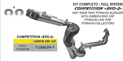 Productafbeelding van ARROW Competition Evo2 complete uitlaatsysteem, titanium, voor Ducati StreetFighter V2