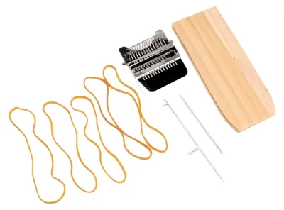 Produktbild von Kompaktes Webstuhl-Set, Tragbarer Mini-Webstuhl, Strickreparaturwerkzeug mit 14 Haken, Für Sockenstricken und Kleidungsreparatur