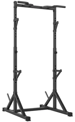 Produktbild von Power Tower Dip-Station mit Hantelständern | Farbe: Schwarz | Abmessungen: 100x122x217 cm