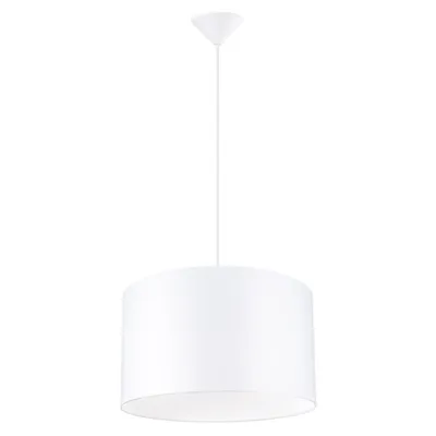 Zdjęcie produktu dla Lampa wisząca NOVA biała 1xE27x15W tkanina wym:88x40x40cm IP20 Sollux Lighting