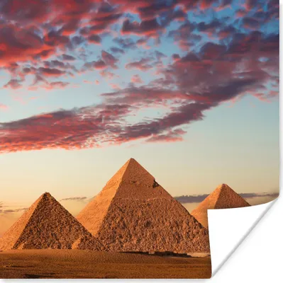 Produktbild von MuchoWow® Poster Ägypten - Pyramide - Wolke 100x100 cm - Babyzimmer