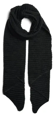 Imagen del producto de Bufanda negra estructurada para mujer, de la marca Pieces Pcpyron, ideal para el invierno
