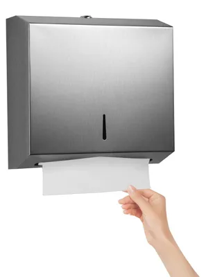 Image de Solidchoice - Distributeur de serviettes en papier en acier inoxydable avec serrure