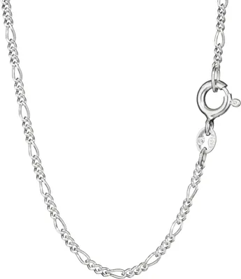 Produktbild von 70cm Figaro Panzerkette 925 Silberkette diamantiert Halskette 1,6mm breite 6837