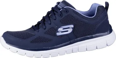 Produktbild von SKECHERS Burns coole Herren Mesh Sneakers navy, weiches Memory Foam Fußbett