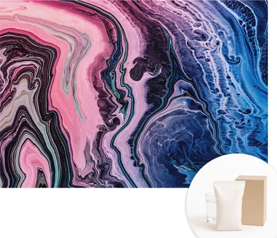 Produktbild von Fototapete - Wandbilder für Wohnzimmer - 312x219 cm - Dekorative Wandfolie - Modernes Design für Wanddekoration - Tapeten für Innenräume - Bunte Wirbel
