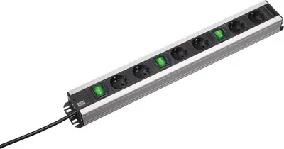 Zdjęcie produktu dla Bachmann 300.050, 2 m, Wewnętrzna, Type F (CEE 7/4), IP20, Czarny, 6 x gniazdo sieciowe