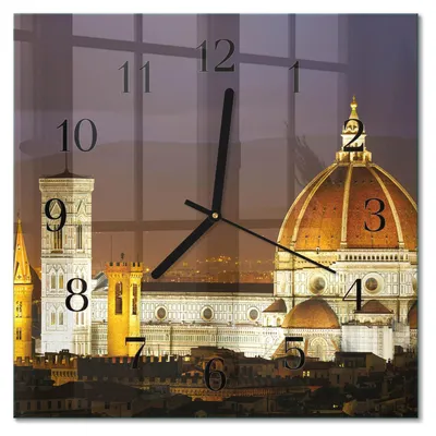 Immagine prodotto di Orologio da parete Tulup Glasuhr, orologio da cucina, vetro vero, 30x30 cm, design moderno e decorativo, silenzioso, con lancette nere - Basilika