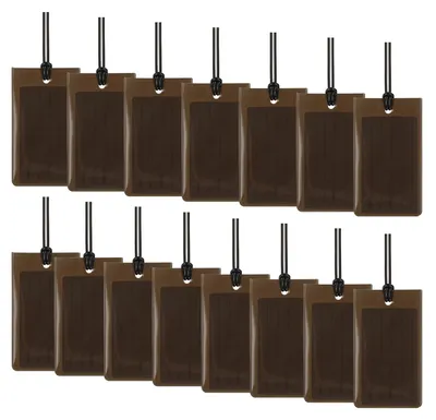 Produktbild von Omgoods – Schwarze Gepäckanhänger aus Kunststoff für Koffer und Rucksäcke – 15 Stück