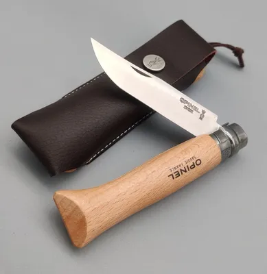 Image de Opinel 001089 Opinel Taschenmesser No. 08 inkl. Etui mit Edelstahlklinge
