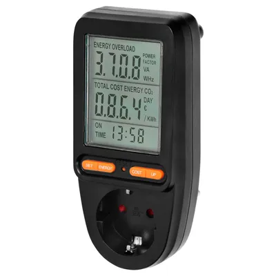 Immagine prodotto di Presa con misuratore di corrente/consumo energetico ORNO OR-WAT-435(GS)/B
