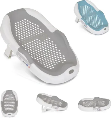 Produktbild von Moni Baby Badesitz Meshy Stützfuß faltbar rutschfest Wanneneinlage ab Geburt grau