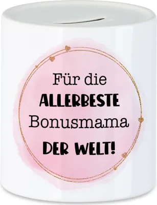 Produktbild von Für die allerbeste Bonusmama der Welt Spardose Mutter Muttertag Stiefmama Geschenkidee