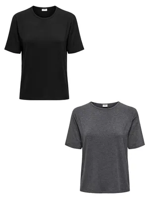 Produktbild von JDY T-Shirt 2er-Set  Weich Regular Fit Rundhals Größe: XS