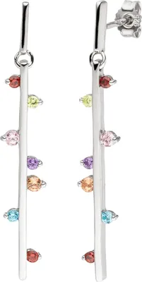 Produktbild von JOBO Ohrhänger 925 Sterling Silber 14 Zirkonia Ohrringe