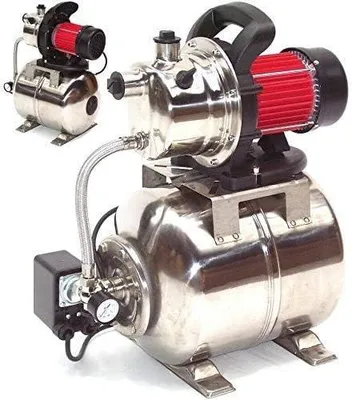 Produktbild von Edelstahl Hauswasserwerk 3800L Gartenpumpe Wasserpumpe Pumpe 44323 Bewässerung Edelstahl, Membrandruckbehälter,AWZ Druckkessel Membrankesse Ausdehnungsgefäß AWZ