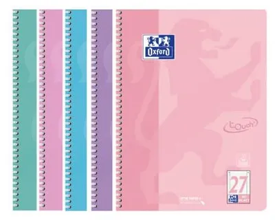 Obrázek produktu pro Oxford Touch, Různé barvy, 80 listy, Linkovaný papír, A4+, Kroužková vazba, Chlapec/děvče