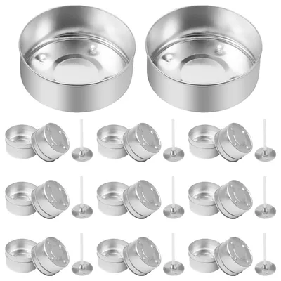 66 Teelicht-Dochthalter aus Aluminium, 38 mm, wiederverwendbar
