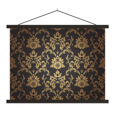 Produktbild von MuchoWow® Textilposter Blumen - Licht - Vintage 40x30 cm mit schwarzem Rahmen - Dekorationen
