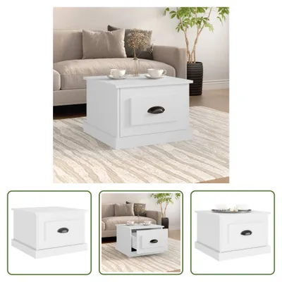Produktbild von The Living Store Couchtisch Weiß 50x50x35 cm Holzwerkstoff