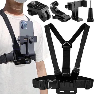 Obrázok produktu pre Držiak na mobilný telefón pre športovú kameru, držiak na remienok, klipový držiak na mobilný telefón, držiak na selfie pre mobilný telefón, pre outdoorové a športové aktivity
