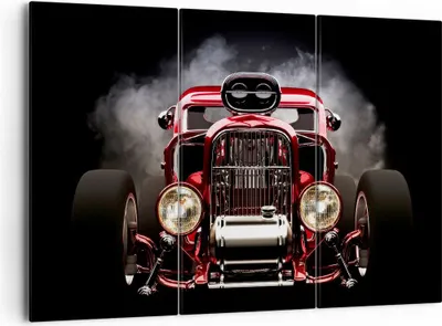Produktbild von Bild auf Leinwand - Leinwandbild - Auto klassisch retro sport - 165x110cm - Wand Bild - Wanddeko - Leinwanddruck - Bilder - Kunstdruck - Wanddekoration - Leinwand bilder - Wandkunst - CE165x110-2422