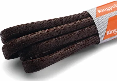 Produktbild von RINGELSPITZ - Oval Gewachst – Elegante und Strapazierfähige Schnürsenkel - 75 cm, dunkelbraun