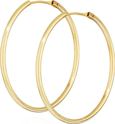 Produktbild von NKlaus Paar Creolen 333 Gelb Gold 8 Karat 25mm Damen Goldohrringe Rund Ohrschmuck 14387