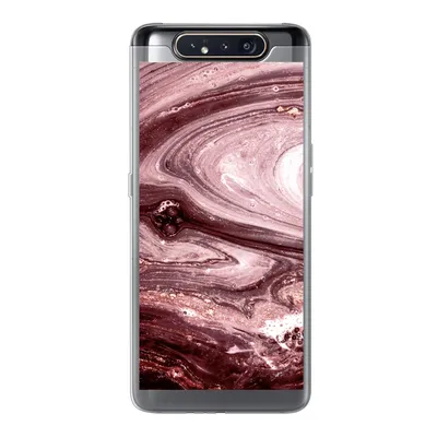 Produktbild von MuchoWow® Handyhülle Schutzhülle Hülle für Samsung Galaxy A80 Marmor - Gold - Rosa Silikon Softcase Handy Hülle - Schutzdeckel