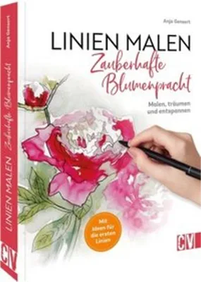 Obrázok produktu pre Kniha na maľovanie pre dospelých – Maľovanie po linkách – Očarujúca kvetinová nádhera: Maľujte, snívajte a relaxujte. Kreatívna kniha na maľovanie na uvoľnenie. Kniha na maľovanie odzadu.