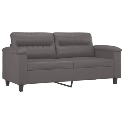 Produktbild von vidaXL 2-Sitzer-Sofa Grau 140 cm Kunstleder