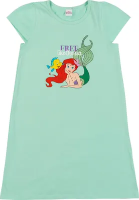 Produktbild von Disney Arielle Kleid für Mädchen - Free Like The Sea - Kleidchen mit kurzen Ärmeln Türkis 110-116
