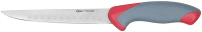 Produktbild von Clauss Küchenmesser "Titanium" Länge: 160 mm grau/rot