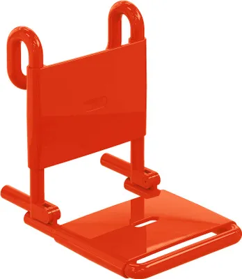 Produktbild von HEWI Einhängesitz, klappbar, Polyamid, hochglänzend, Sitzfläche 345 mm breit, 339 mm tief, zum Einhängen in Duschhandläufe und Haltegriffe, Stangendurchmesser 30, 32 und 33 mm, in HEWI Farbe 36 (Koralle)