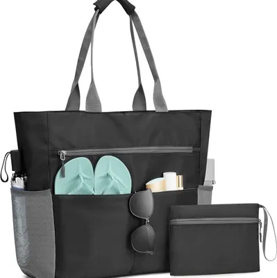 Produktbild von INF Faltbare, tragbare Strandtasche - Große Kapazität