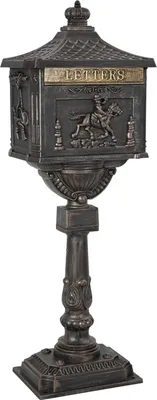 Obrázok produktu pre Stojaca poštová schránka Bronzová 42,5 x 29,5 x 117 cm