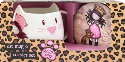 Obrázek produktu pro Safta Item, sada hrnku a podtácků Gorjuss Purrrrrfect Love Unisex Kids, Multicolour, M