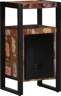 Produktbild von Badezimmerschrank mit Regal Braun Massives upgecyceltes Holz