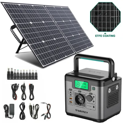 Produktbild von SWAREY S550 Plus Tragbare Powerstation Power Station Solar Generator Solarspeicher 550W(1100W Spitzenleistung) 555Wh mit 100W Solarpanel