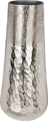 Produktbild von EGLO Living Deko Vase Nilgaut, Metallvase für Trockenblumen, Blumenvase Kunstblumen, Metall in Silber, H 40,5 cm