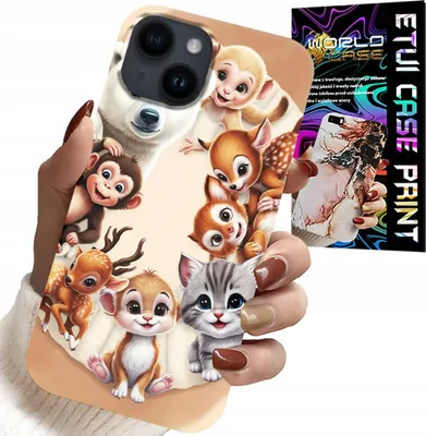 Image de Étui Pour Iphone 13 - Étui Pour Enfants Dos Aux Animaux De La Forêt