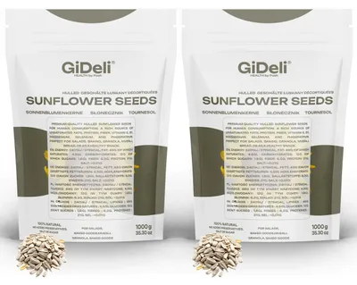 Produktbild von Sonnenblumenkerne 2kg Geschält Roh Vegan Natur Proteinreich Snack Backen GiDeli