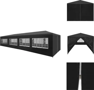 Produktbild von vidaXL Partyzelt 3x12 m Anthrazit - Pavillons & Partyzelte