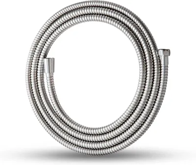 Produktbild von Duschschlauch 3 m, Edelstahl, G1/2 Zoll Anschluss, Chrom, für Badezimmer
