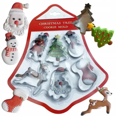 Produktbild von 6er Set Weihnachtliche Keksformen Ausstecher für Plätzchen